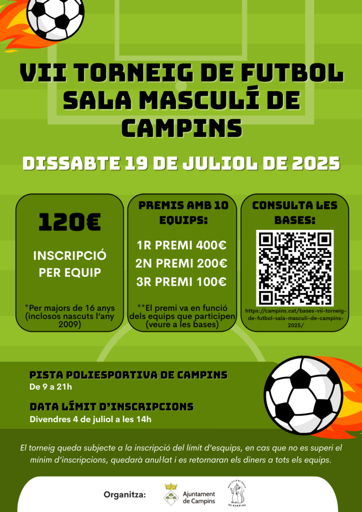 VII TORNEIG DE FUTBOL SALA MASCULÍ DE CAMPINS